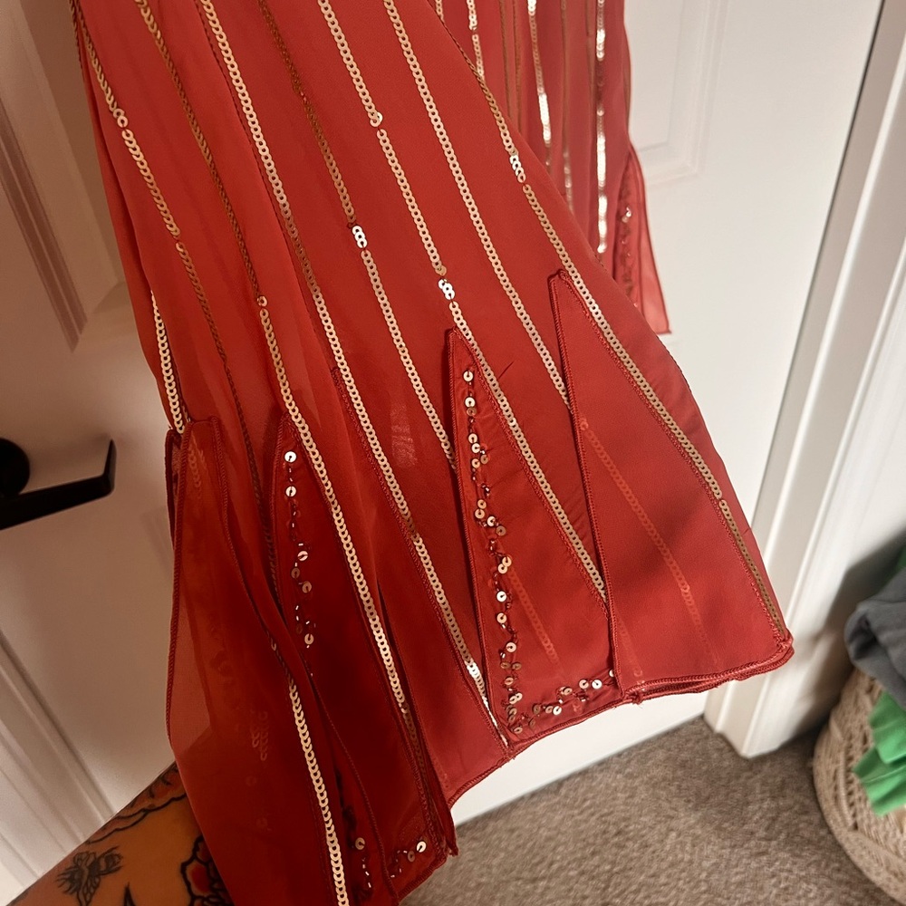 Free People Pink Sundress with Raglan Sleeves and Crew Neck - Picture 5 of 6